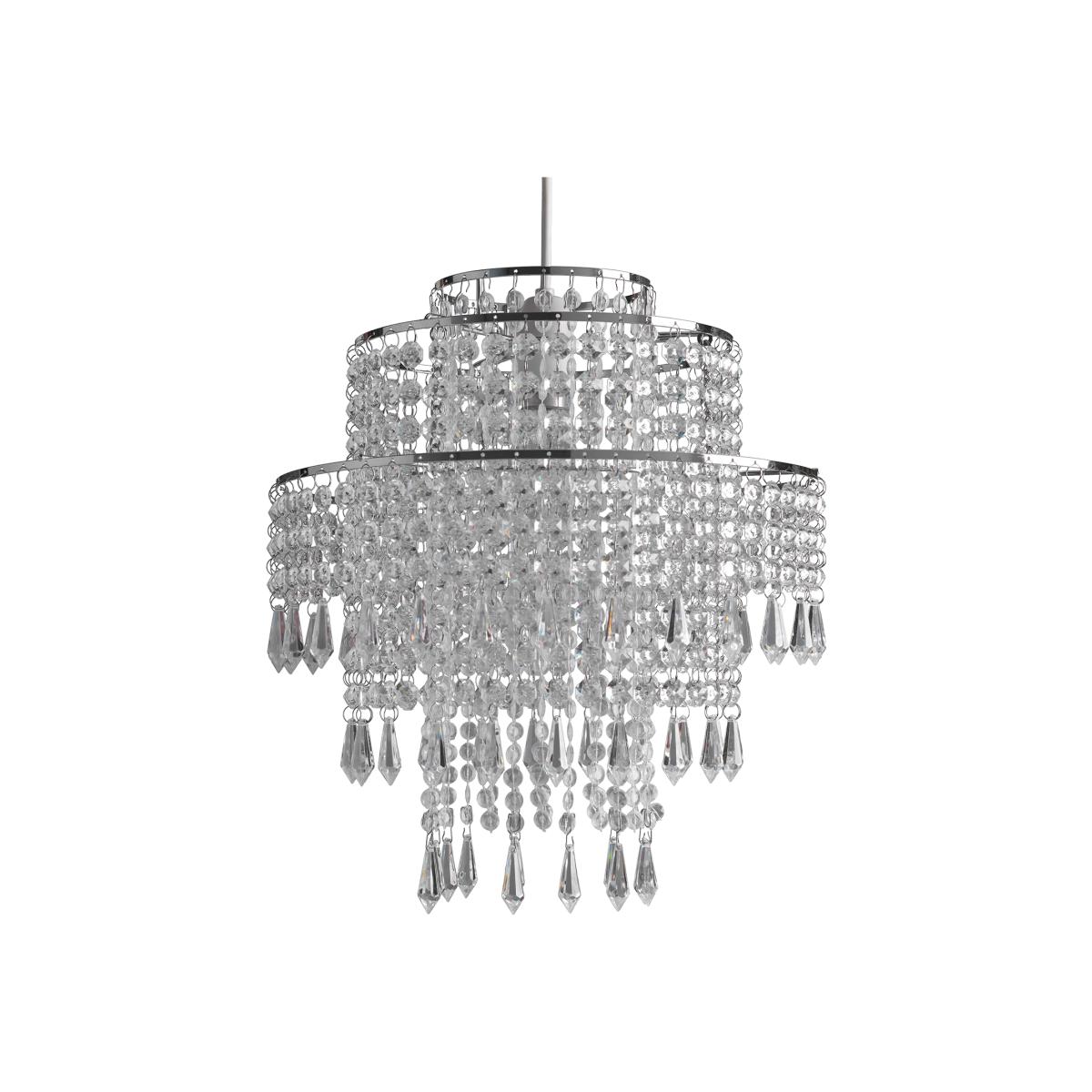 Sharna Clear Jewelled Pendant - Silver – image 1