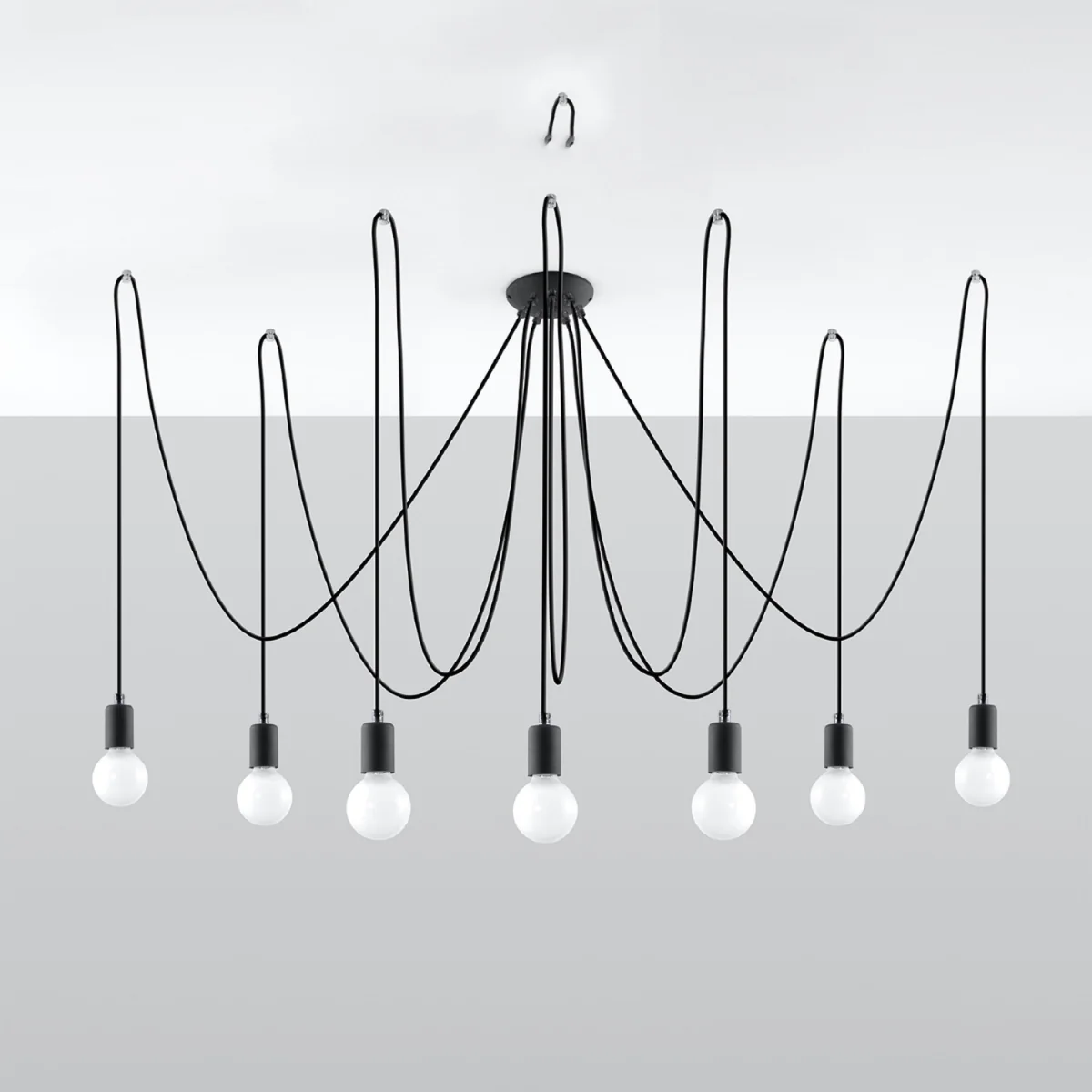 Chandelier EDISON 7 black - black – image 2