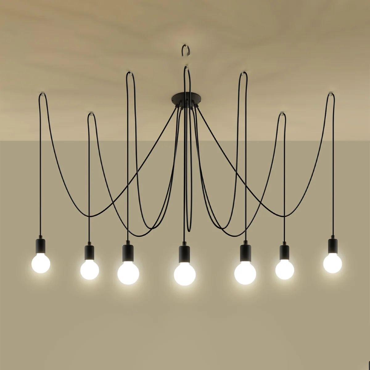 Chandelier EDISON 7 black - black – image 3
