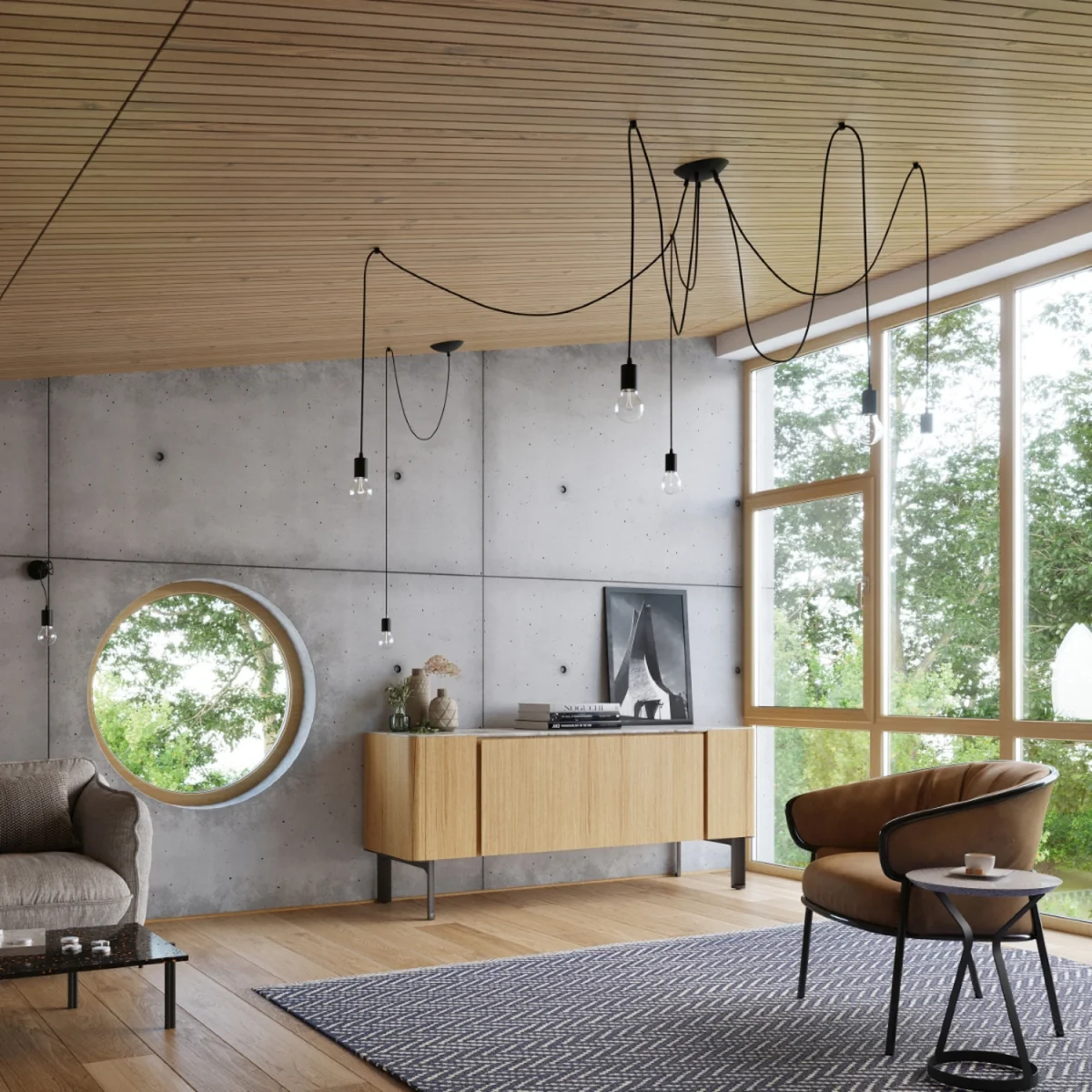 Chandelier EDISON 7 black - black – image 4