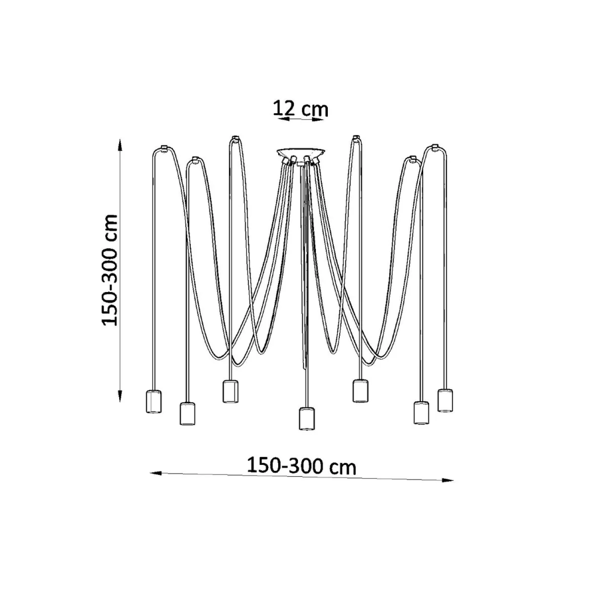 Chandelier EDISON 7 black - black – image 6