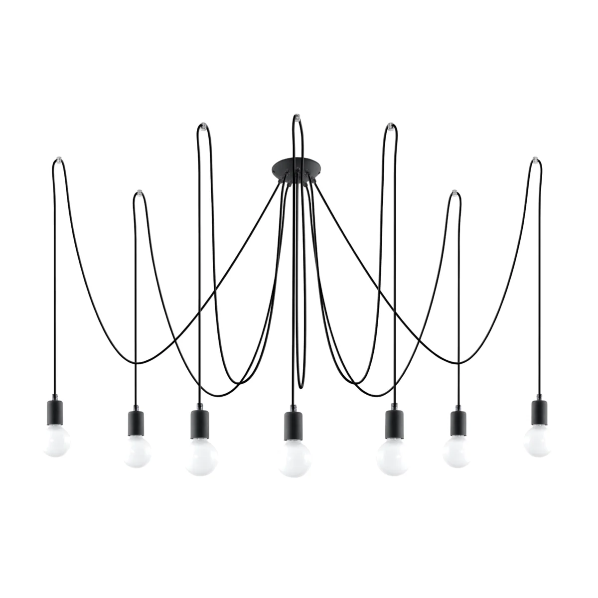 Chandelier EDISON 7 black - black – image 1