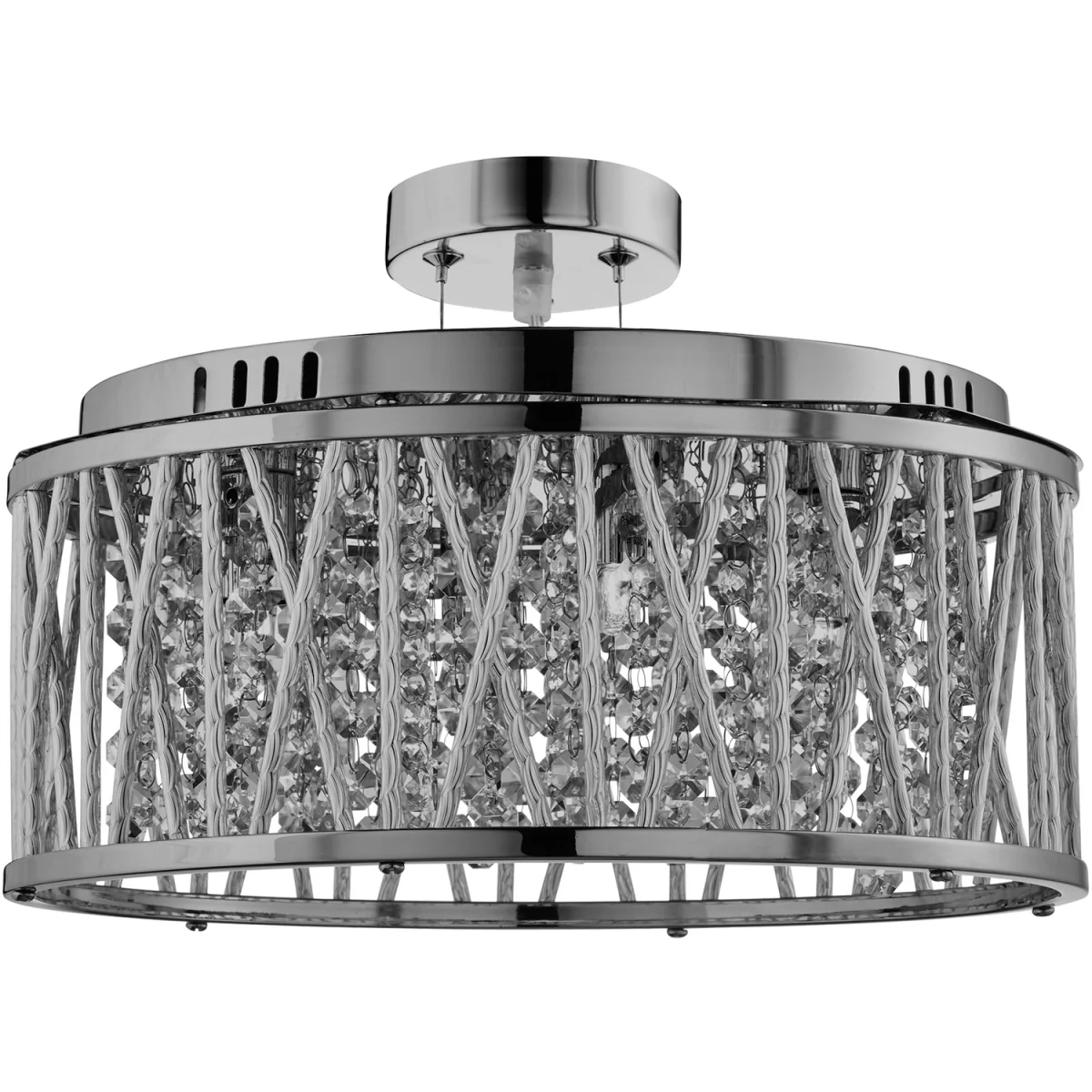 Kriss Kross 5 Light Pendant to Semi-Flush - Silver – image 3
