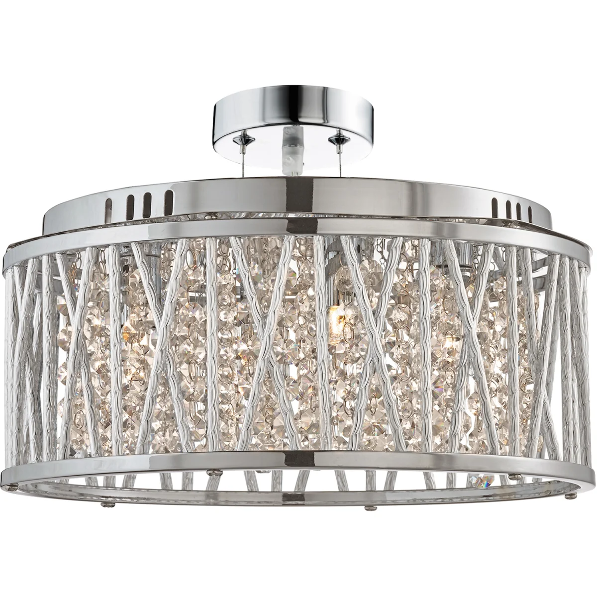 Kriss Kross 5 Light Pendant to Semi-Flush - Silver – image 4