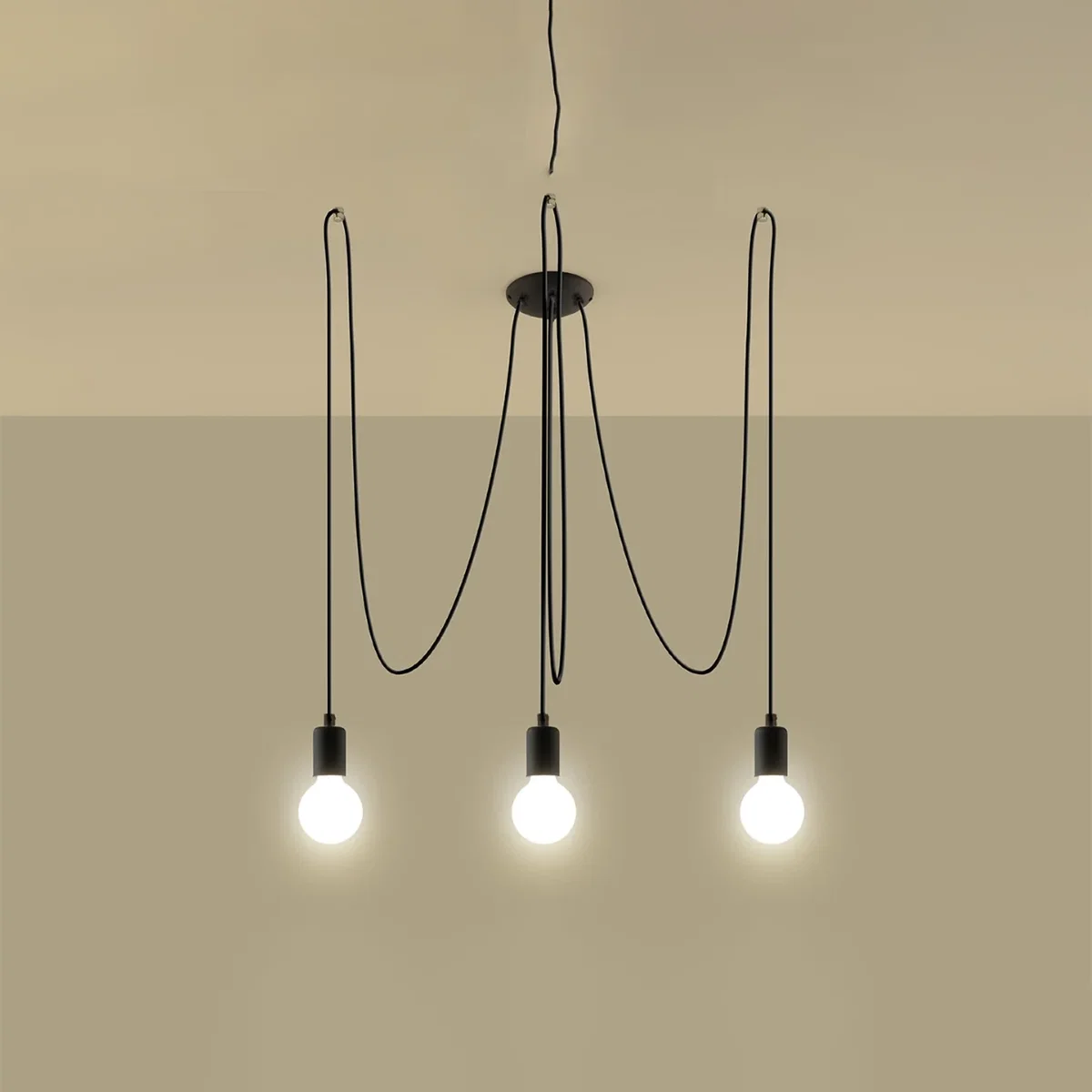 Chandelier EDISON 3 black - black – image 3