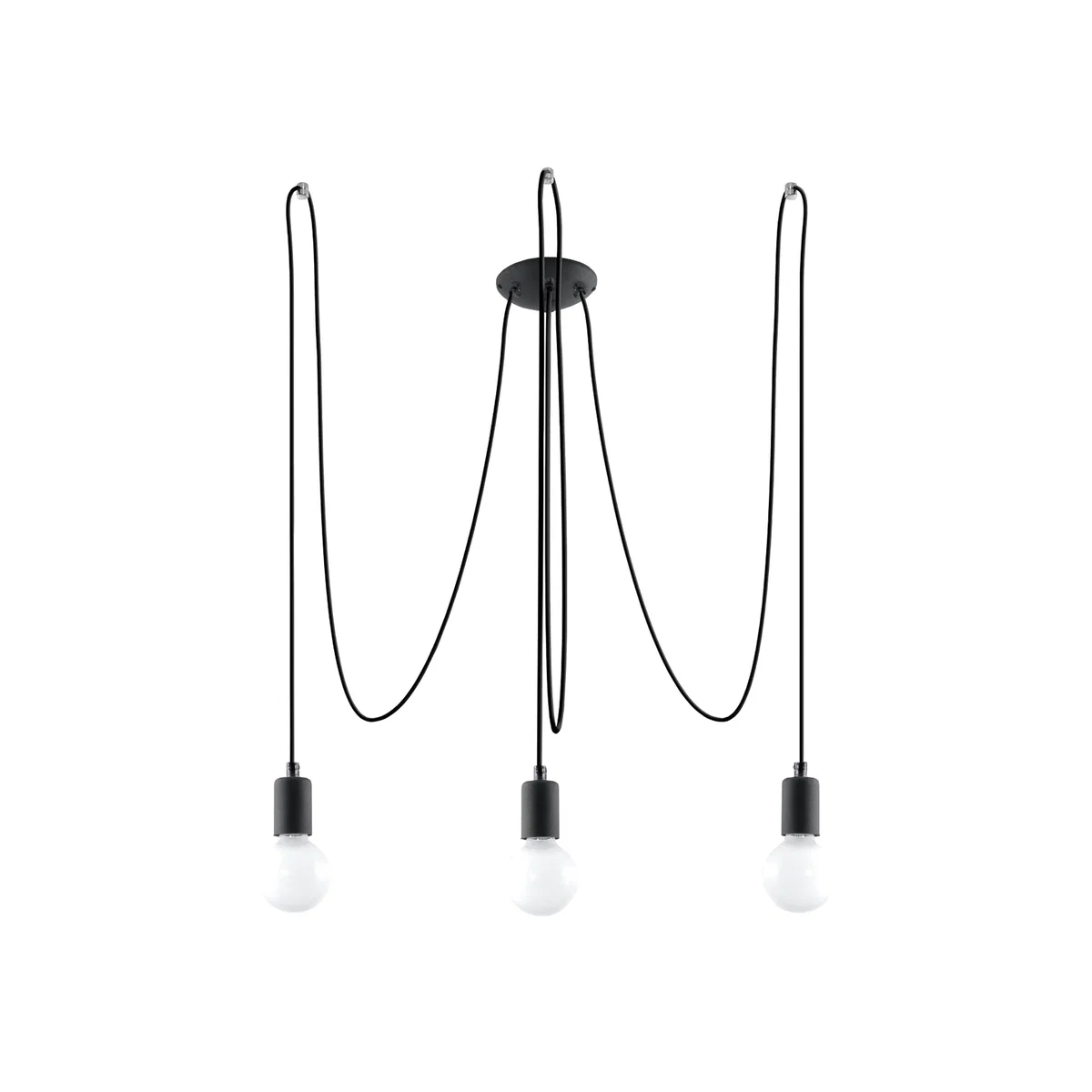 Chandelier EDISON 3 black - black – image 1