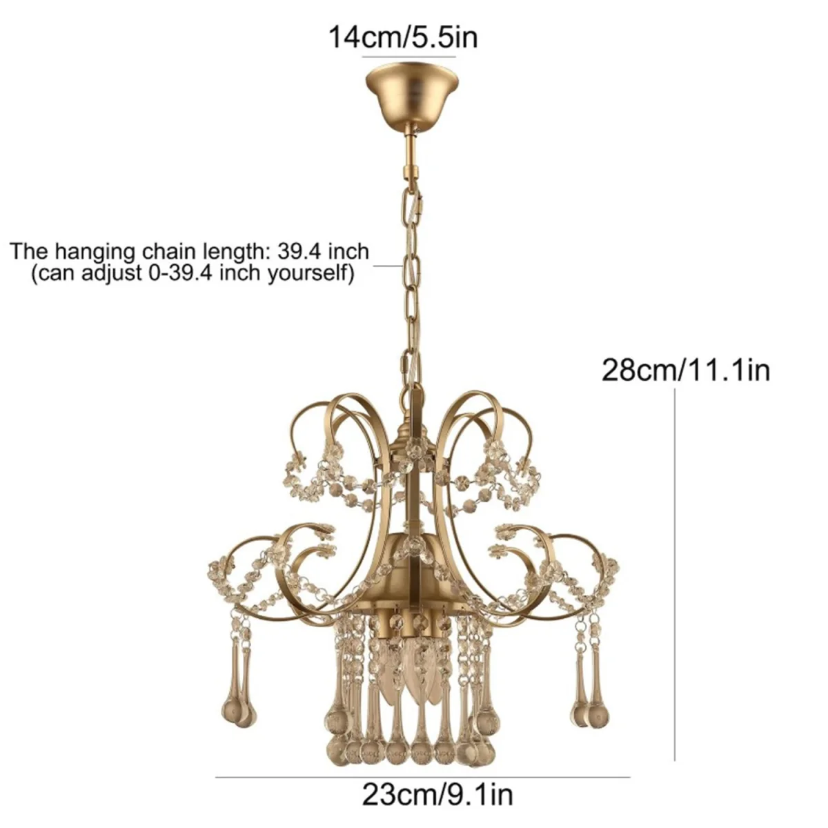 Chandelier Champagne - Gold – image 3