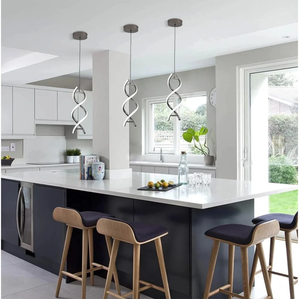 Modern Spiral LED Pendant Light Chandelier – image 4