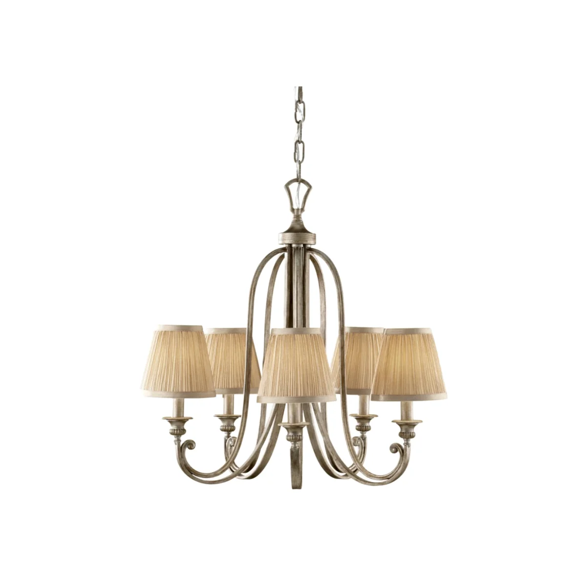 Elstead Lighting Abbey Chandelier Silver - Silver – image 1