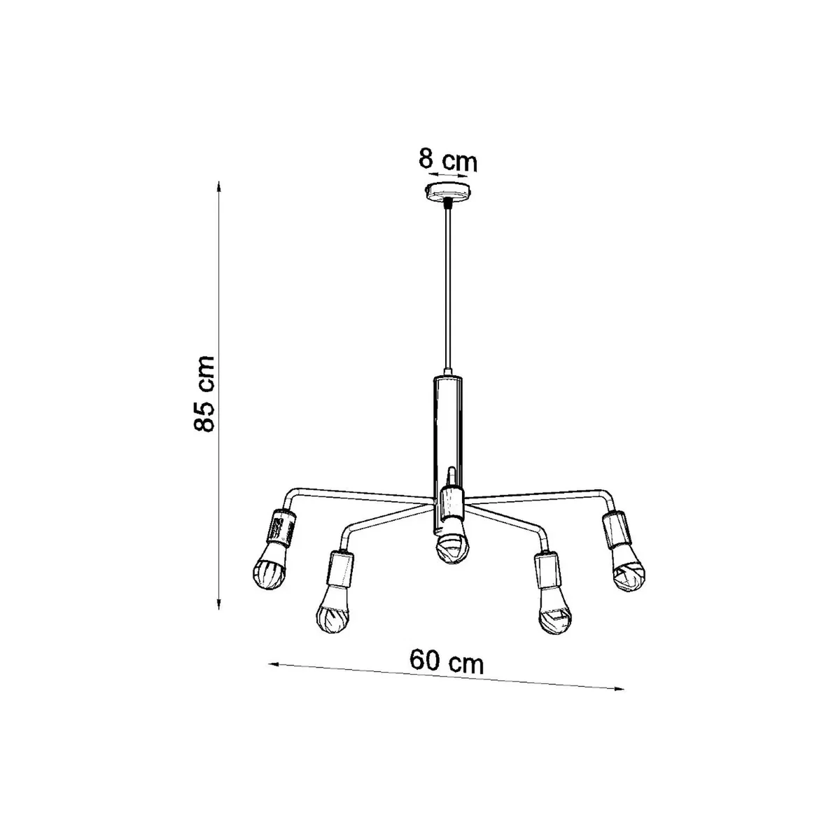 Chandelier DUOMO 5 - black – image 7