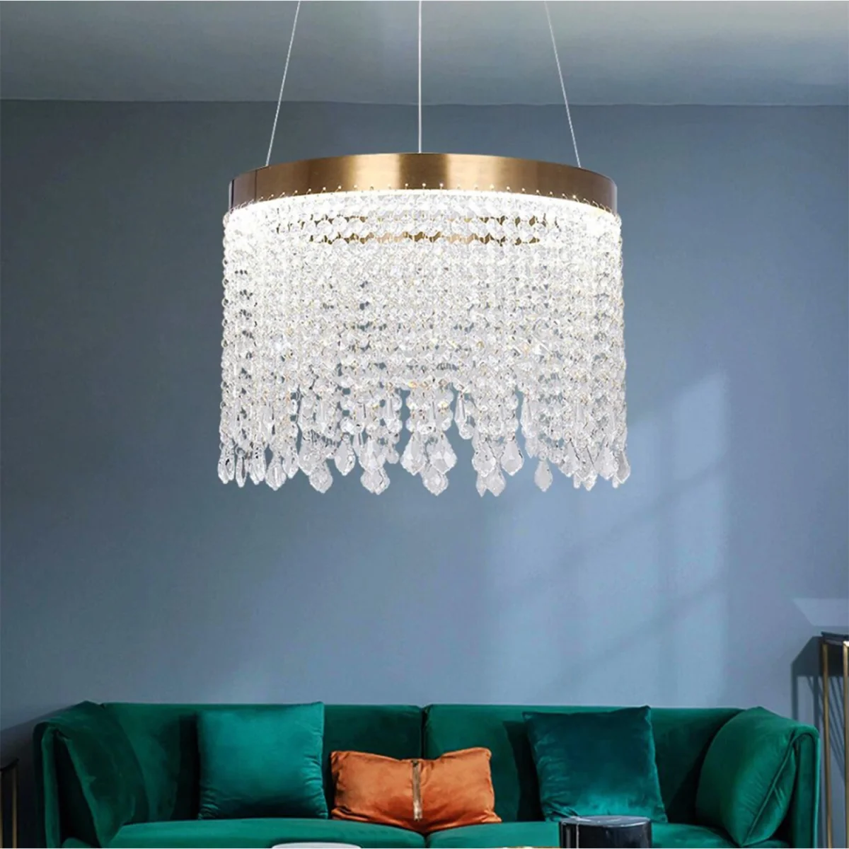 Chandelier Gold Crystal Pendant - Gold – image 4