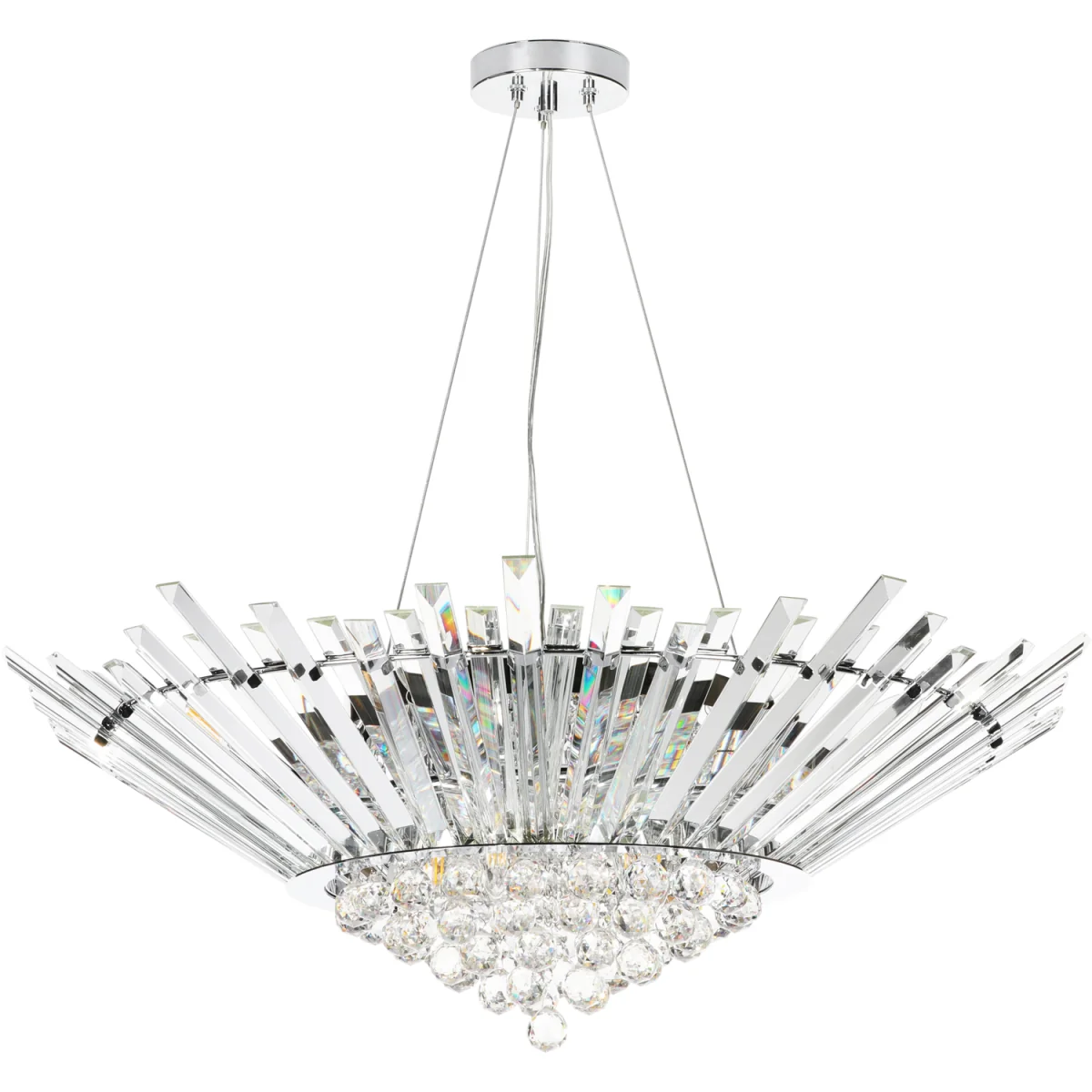 Nimbus 9 Light Chandelier Crystal Chrome – image 3