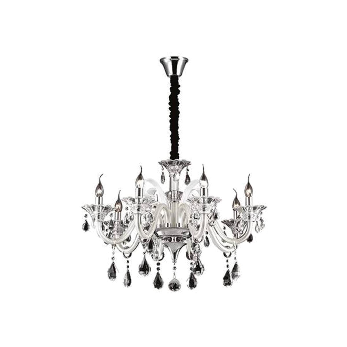 Colossal 8 Light Chandelier Ivory Finish, E14 - Ivory