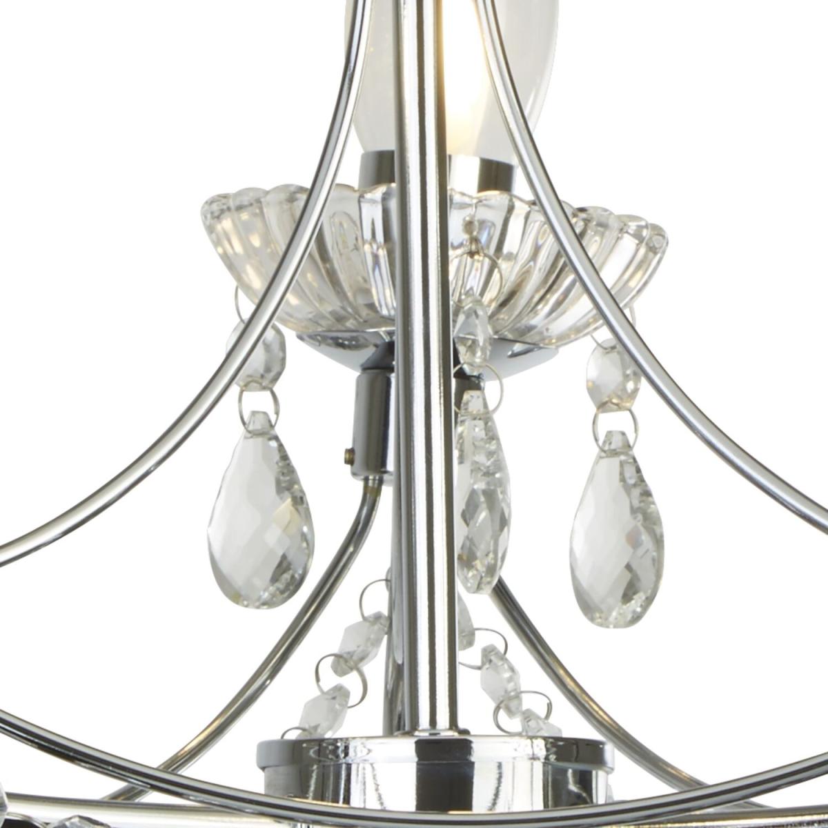 Sertan Chrome 3Lt Bathroom Chandelier - Chrome – image 2