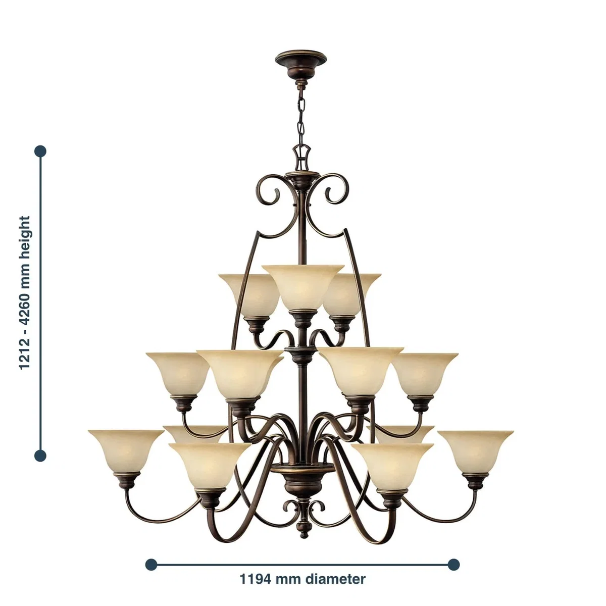 Cello Chandelier Bronze - Bronze – image 2