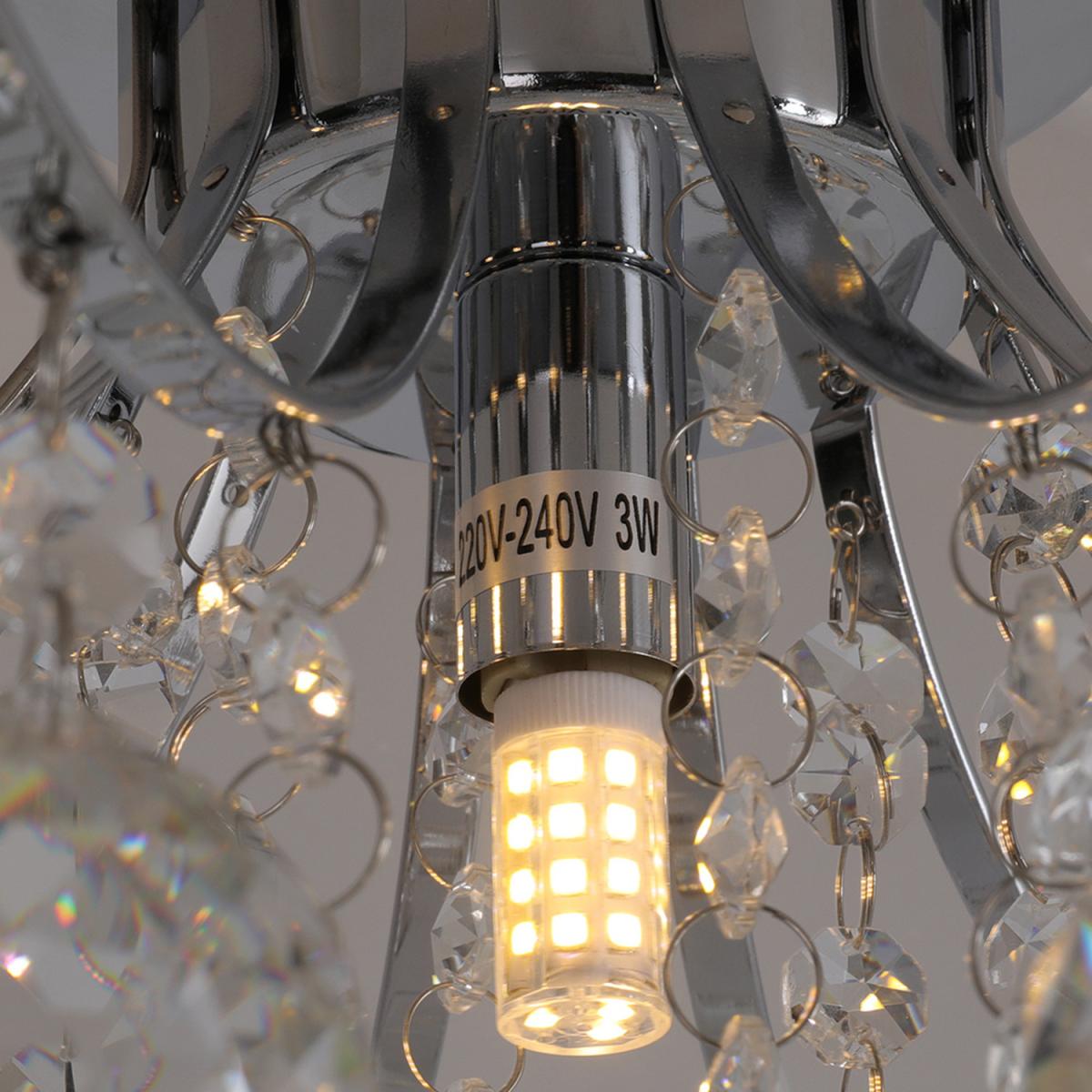 Tiered Crustal Semi Flush Light - White – image 3