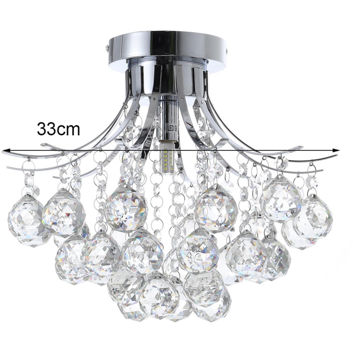 Tiered Crustal Semi Flush Light - White – image 5