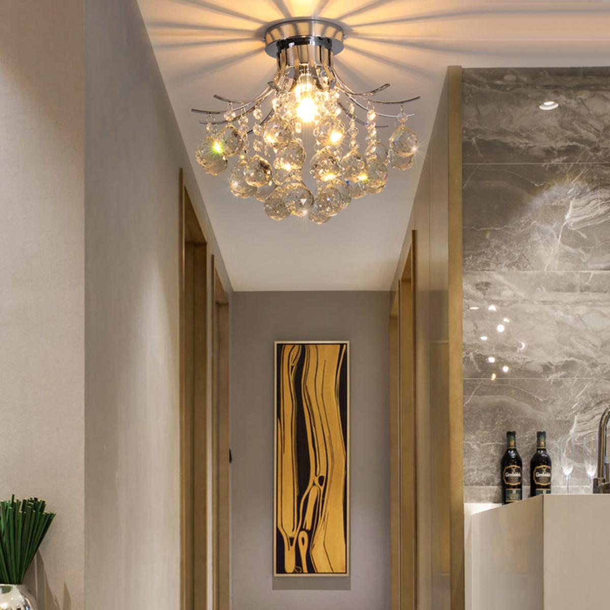 Tiered Crustal Semi Flush Light - White – image 1