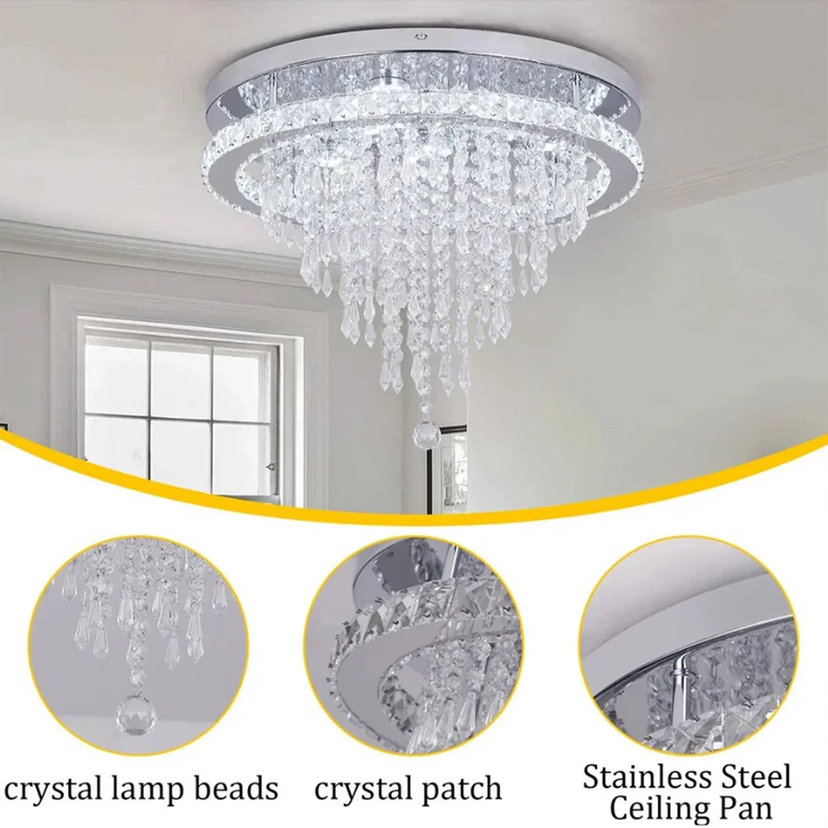 Chandelier Silver Round Light - Silver – image 2