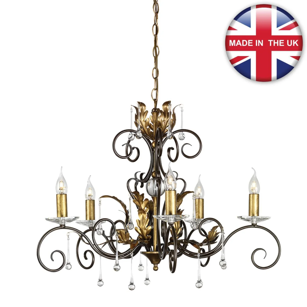Elstead Lighting Amarilli Chandelier Bronze - Bronze – image 2