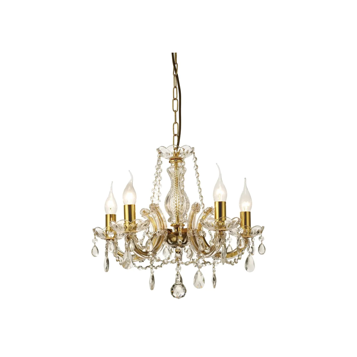 Gabrielle Chandelier Brass – image 1