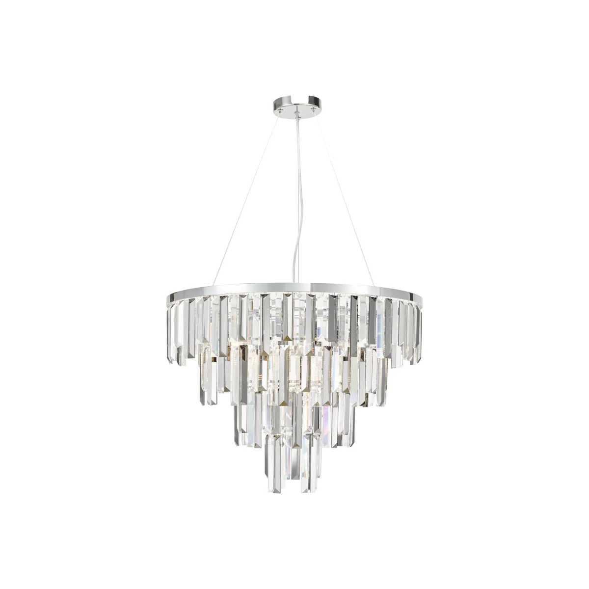 Fuentes 5 Light Chandelier Polished Chrome Crystal – image 1