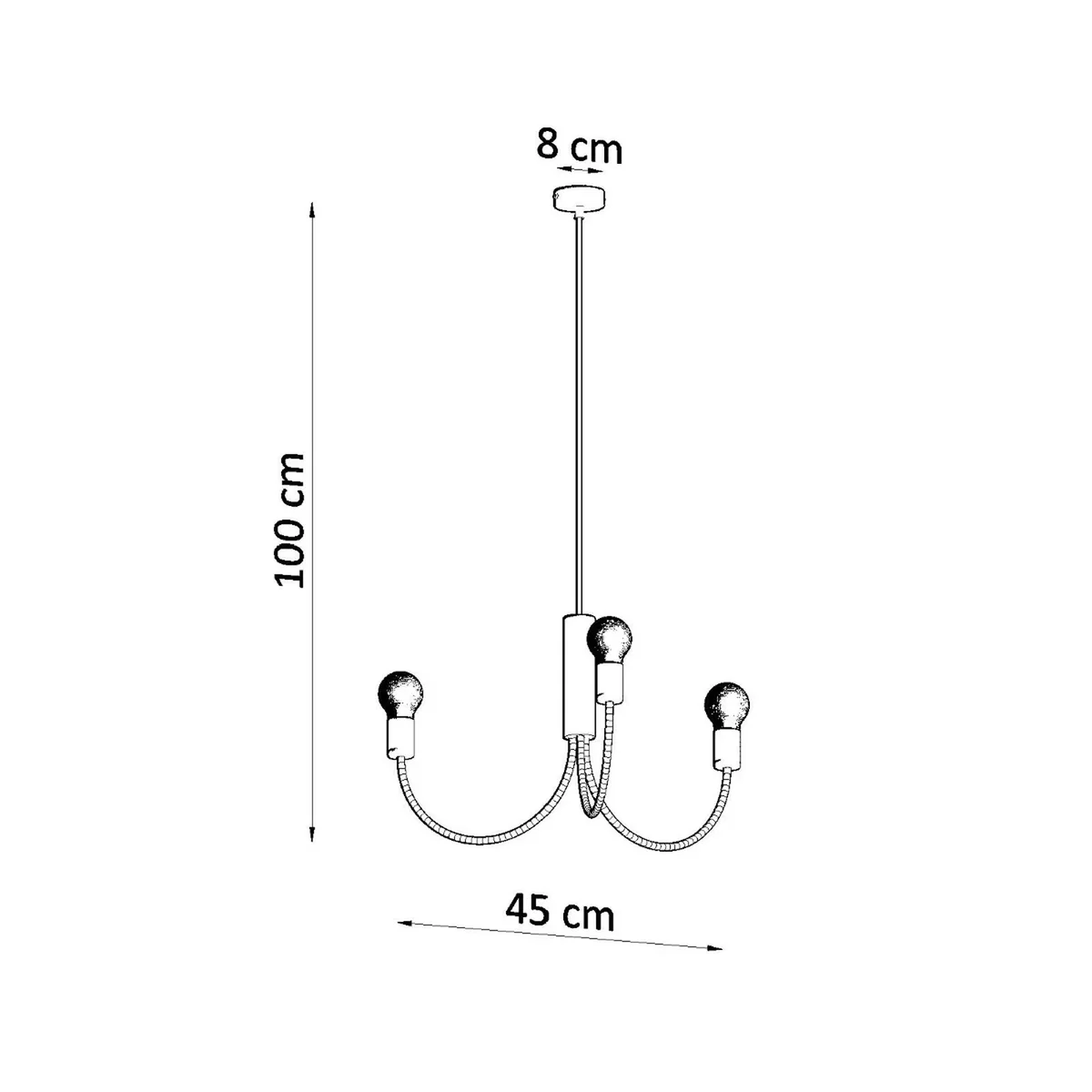 Chandelier PICCOLO 3 black - black – image 7