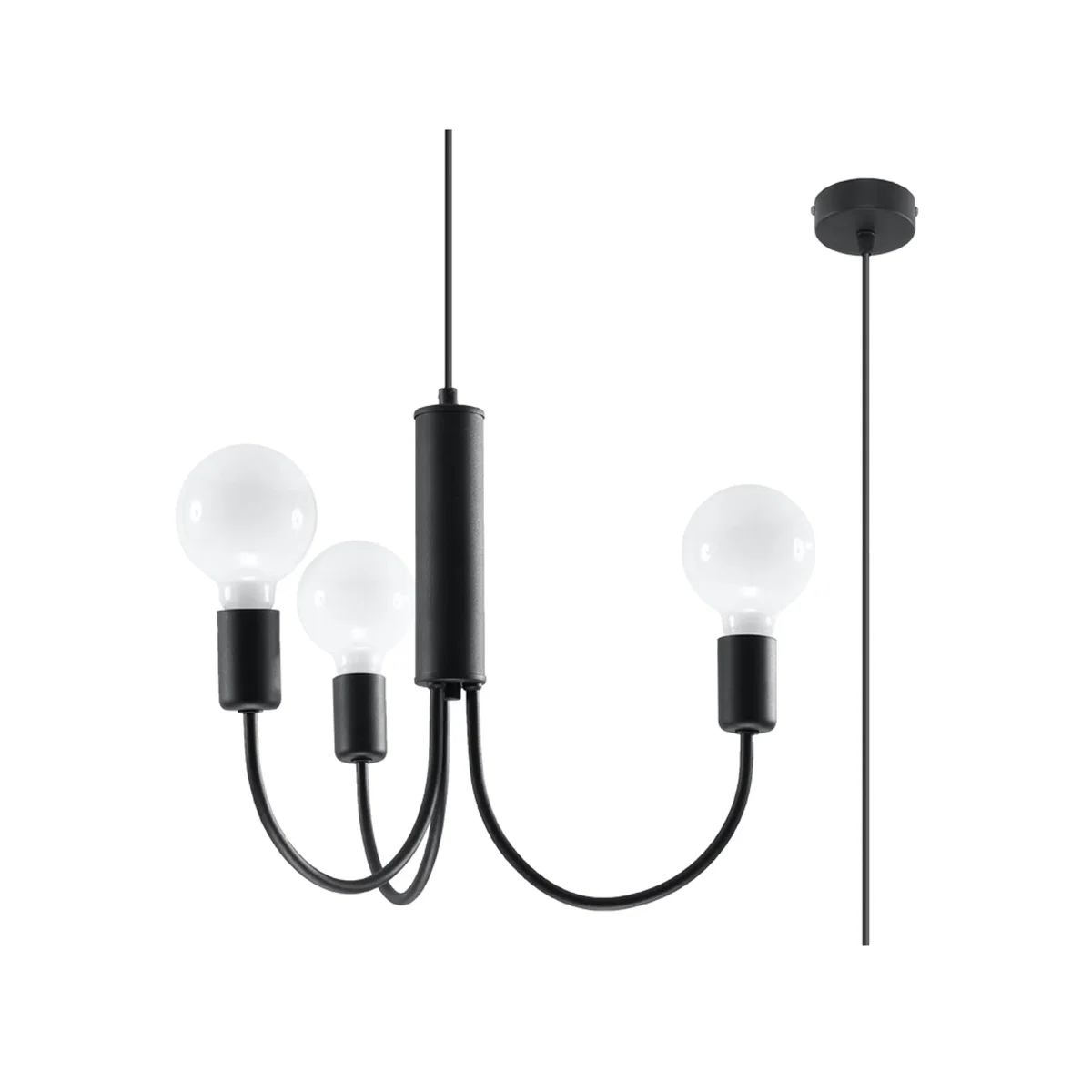 Chandelier PICCOLO 3 black - black – image 1