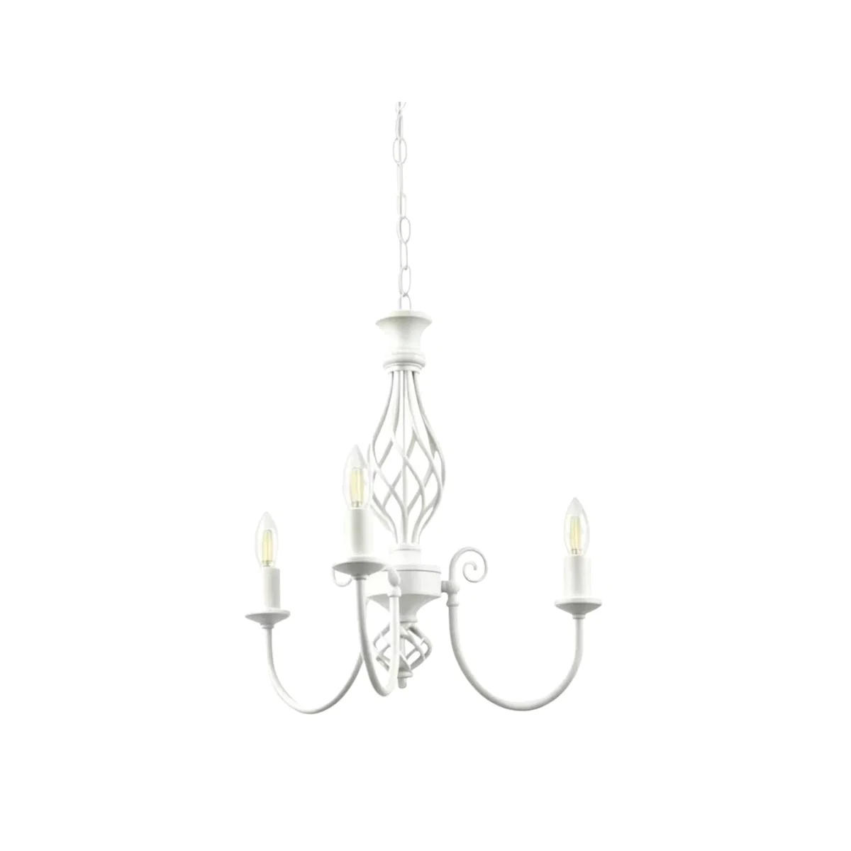 Barley Twist Cream 3 Light Pendant - Cream – image 1