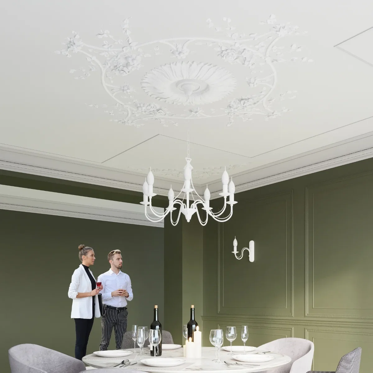 Chandelier MINERWA 7 black - white – image 5