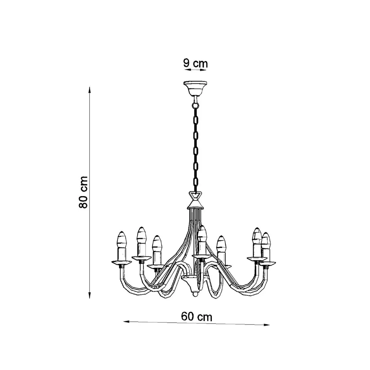 Chandelier MINERWA 7 black - white – image 7