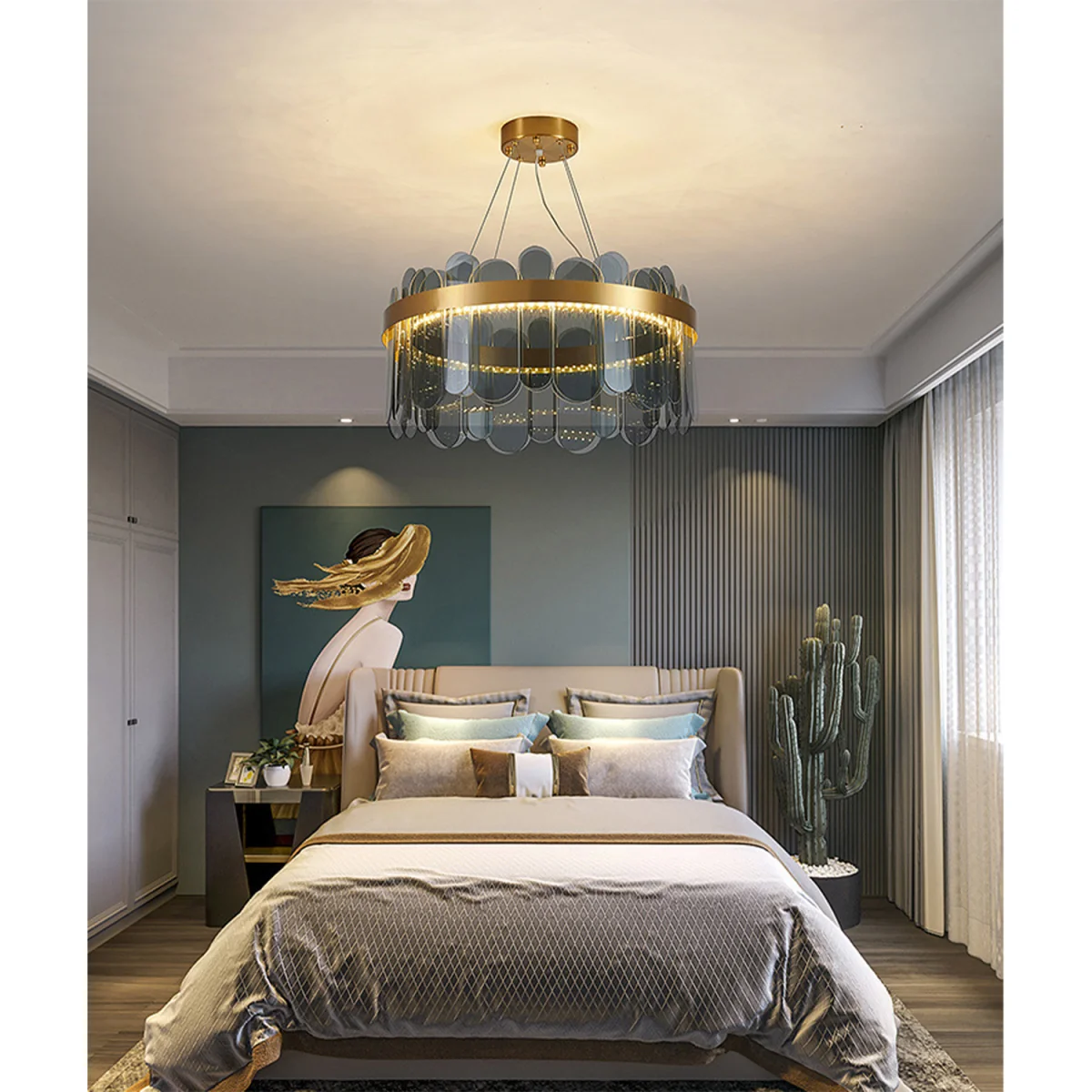 Chandelier 60 cm Grey - Grey – image 2