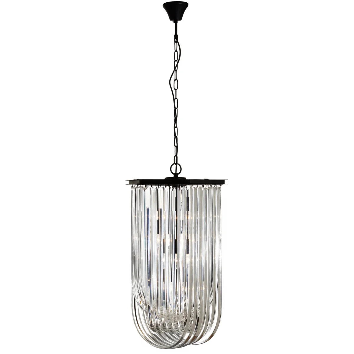 Orsina Kensington Townhouse Long Glass Swirl Chandelier - Black – image 6