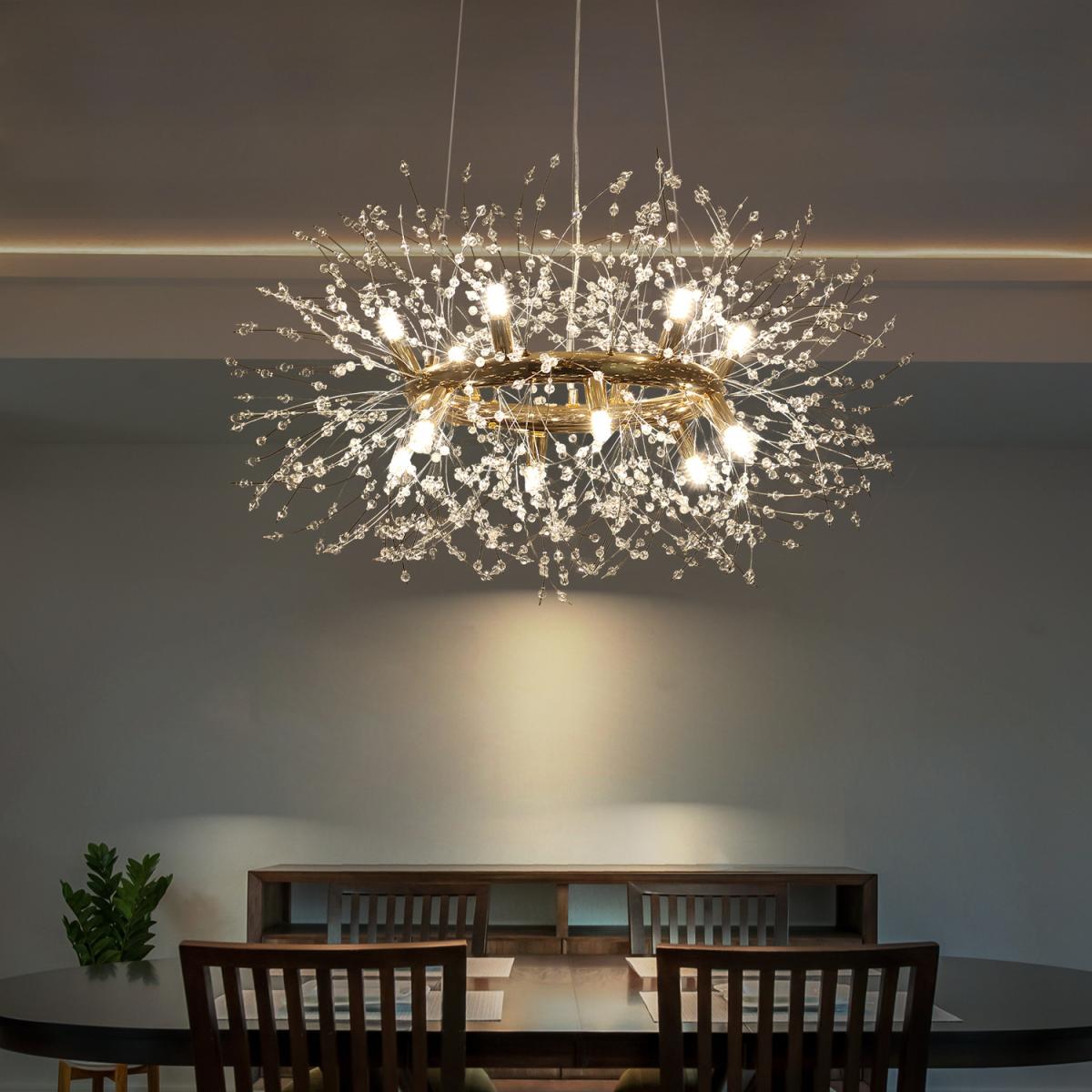 12-Light Firework Pendant - Gold – image 2