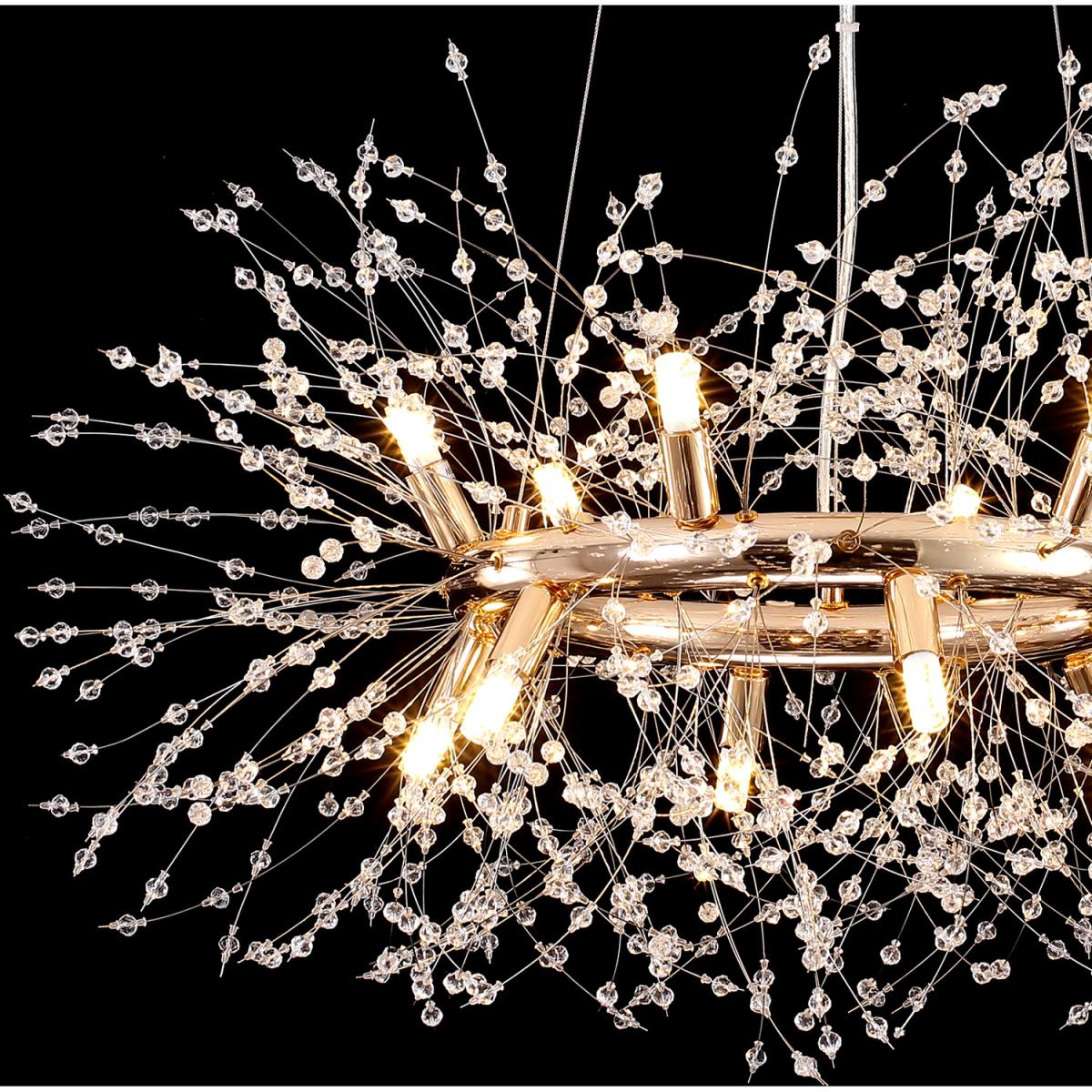 12-Light Firework Pendant - Gold – image 4