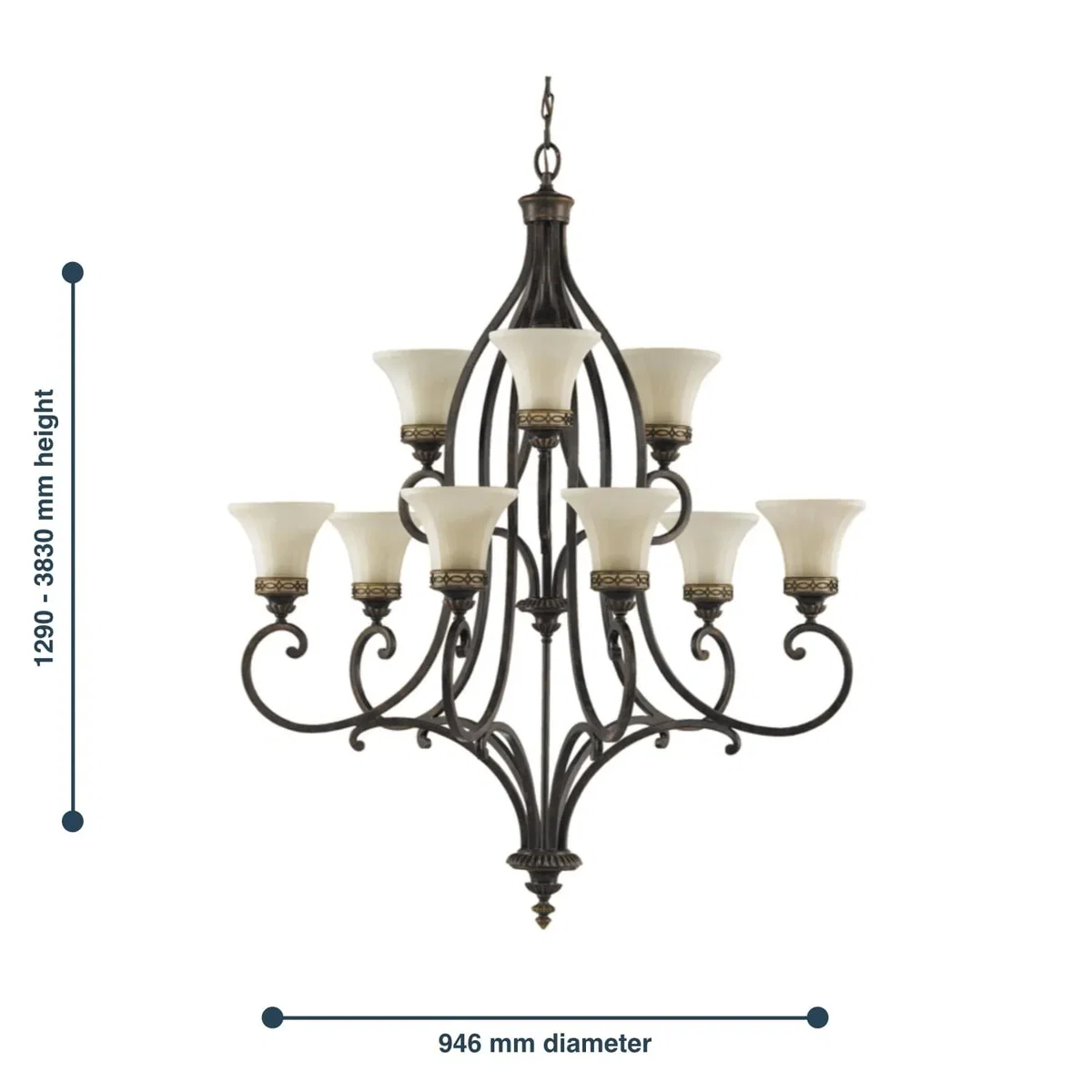 Elstead Lighting Drawing Chandelier Brown C - Brown – image 2