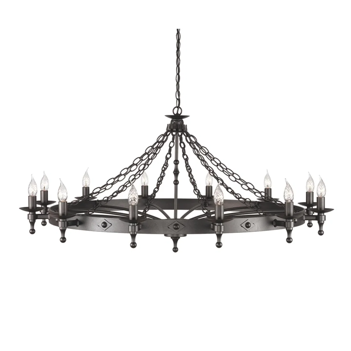 Elstead Lighting Warwick Chandelier Black - Black – image 1