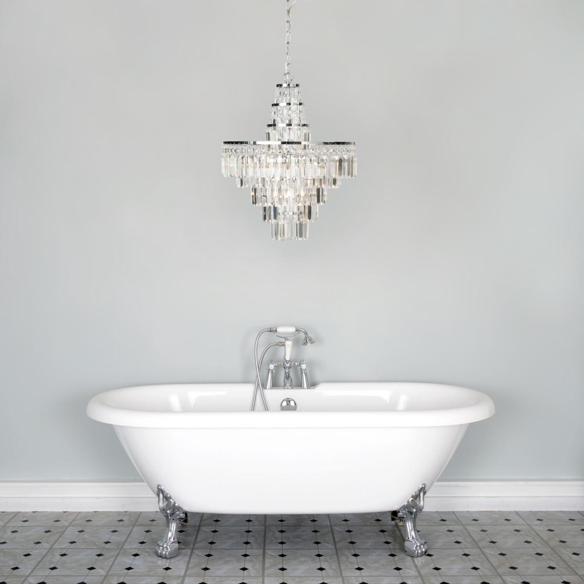 Vasca Bathroom Crystal Bar Chandelier - Chrome – image 2