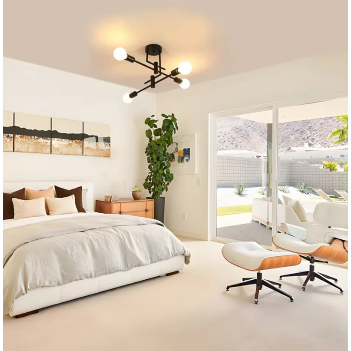 Chandelier Black 4 Lights - Black – image 3
