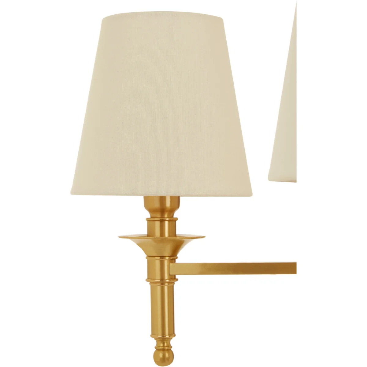 Zina Copper Finish 6 Arm Chandelier - White, Gold – image 3