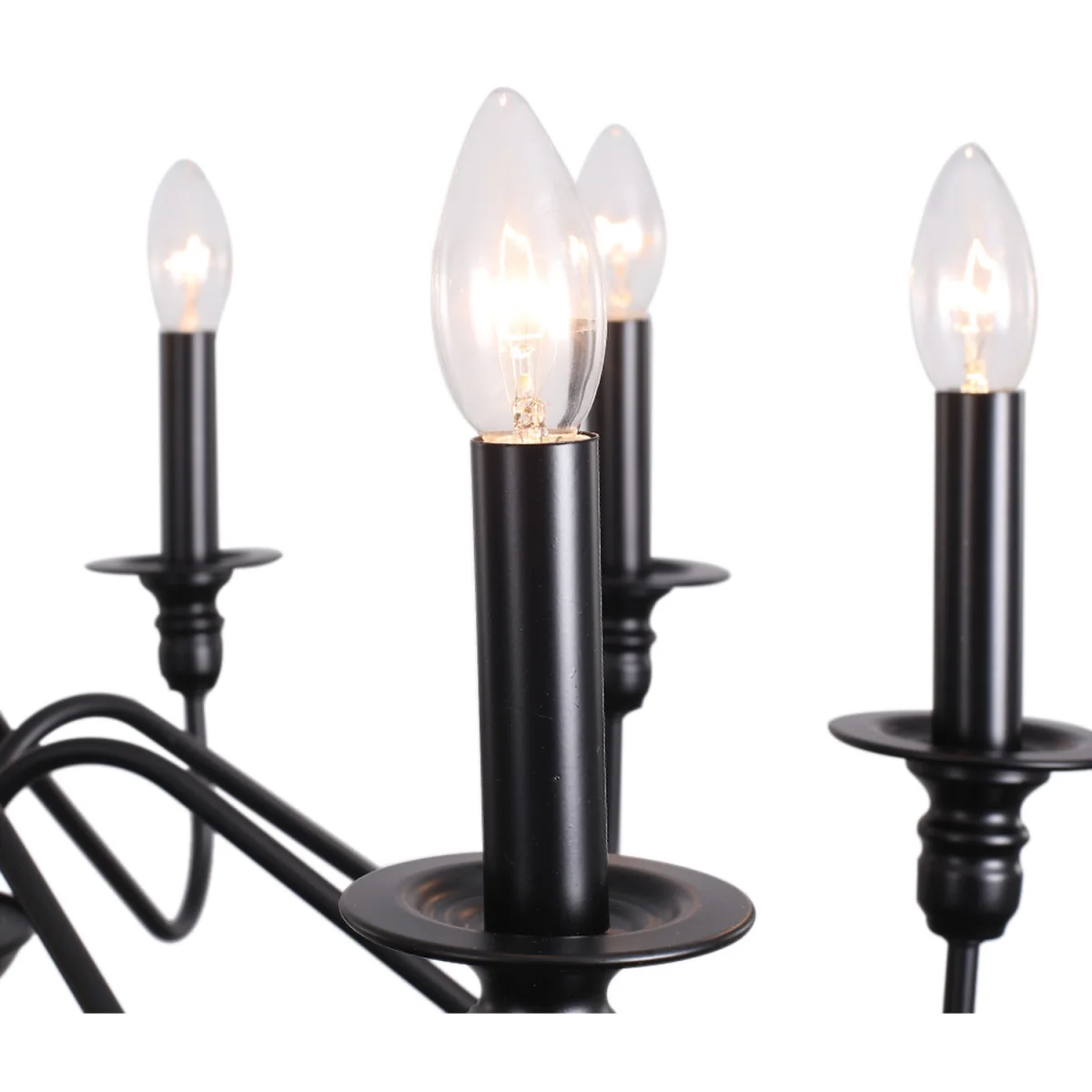 Vintage Style Light Chandelier - Black – image 2