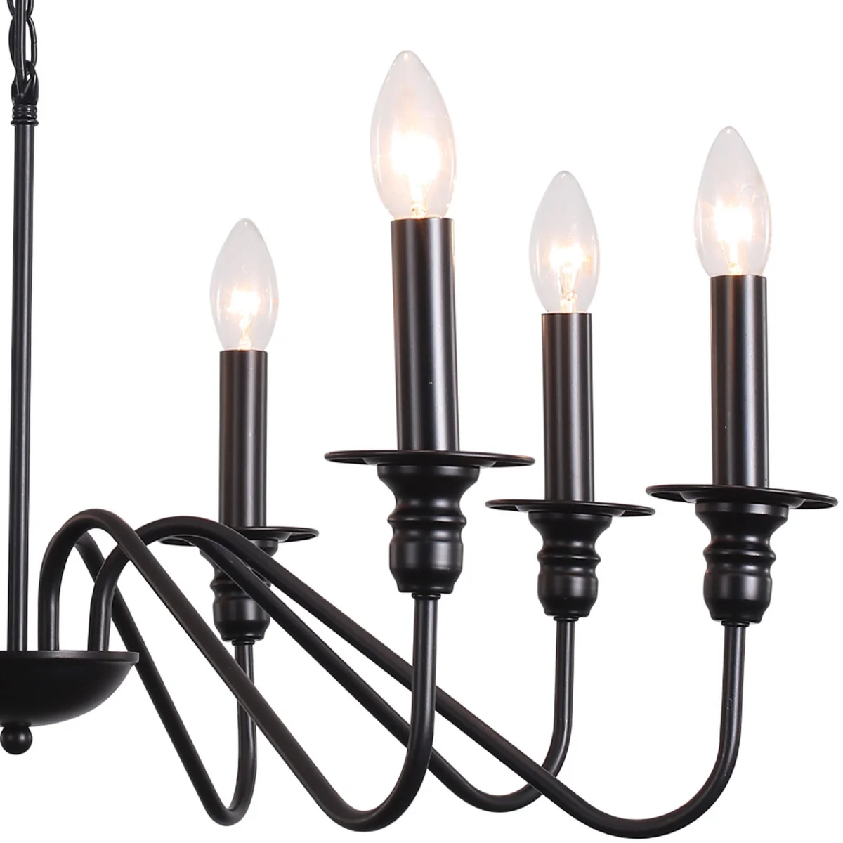 Vintage Style Light Chandelier - Black – image 6