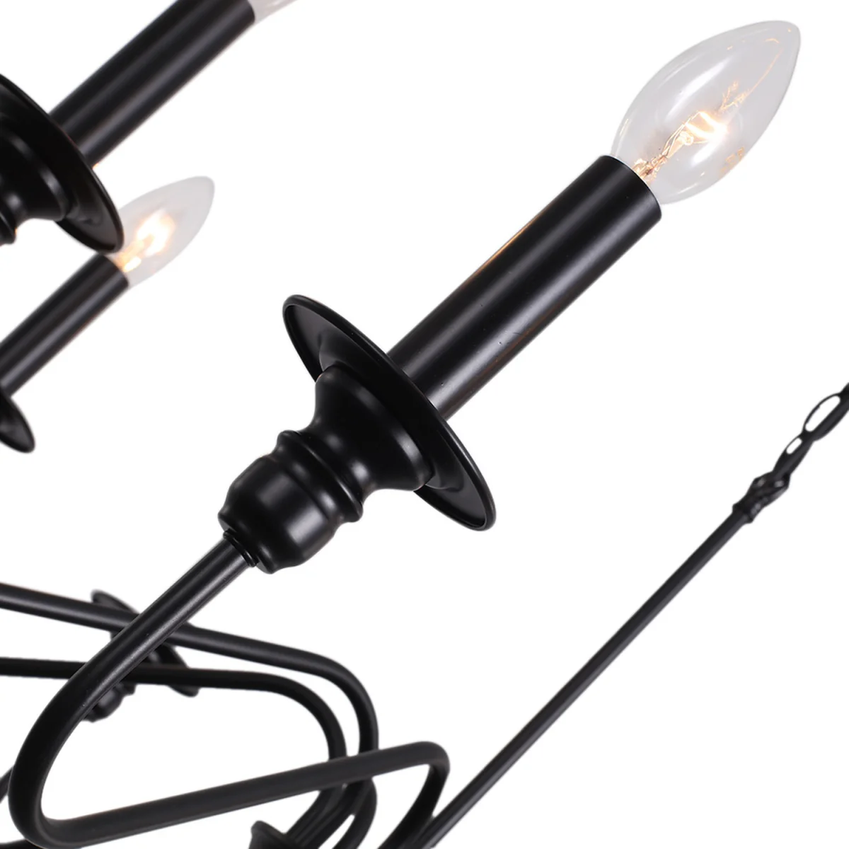 Vintage Style Light Chandelier - Black – image 7