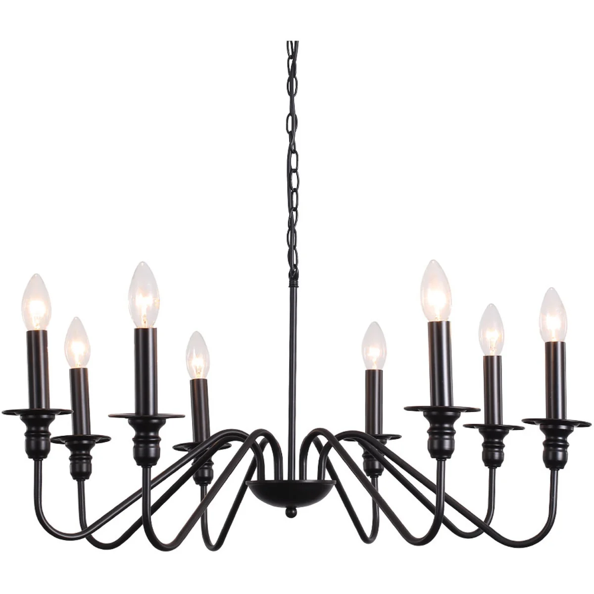 Vintage Style Light Chandelier - Black – image 10