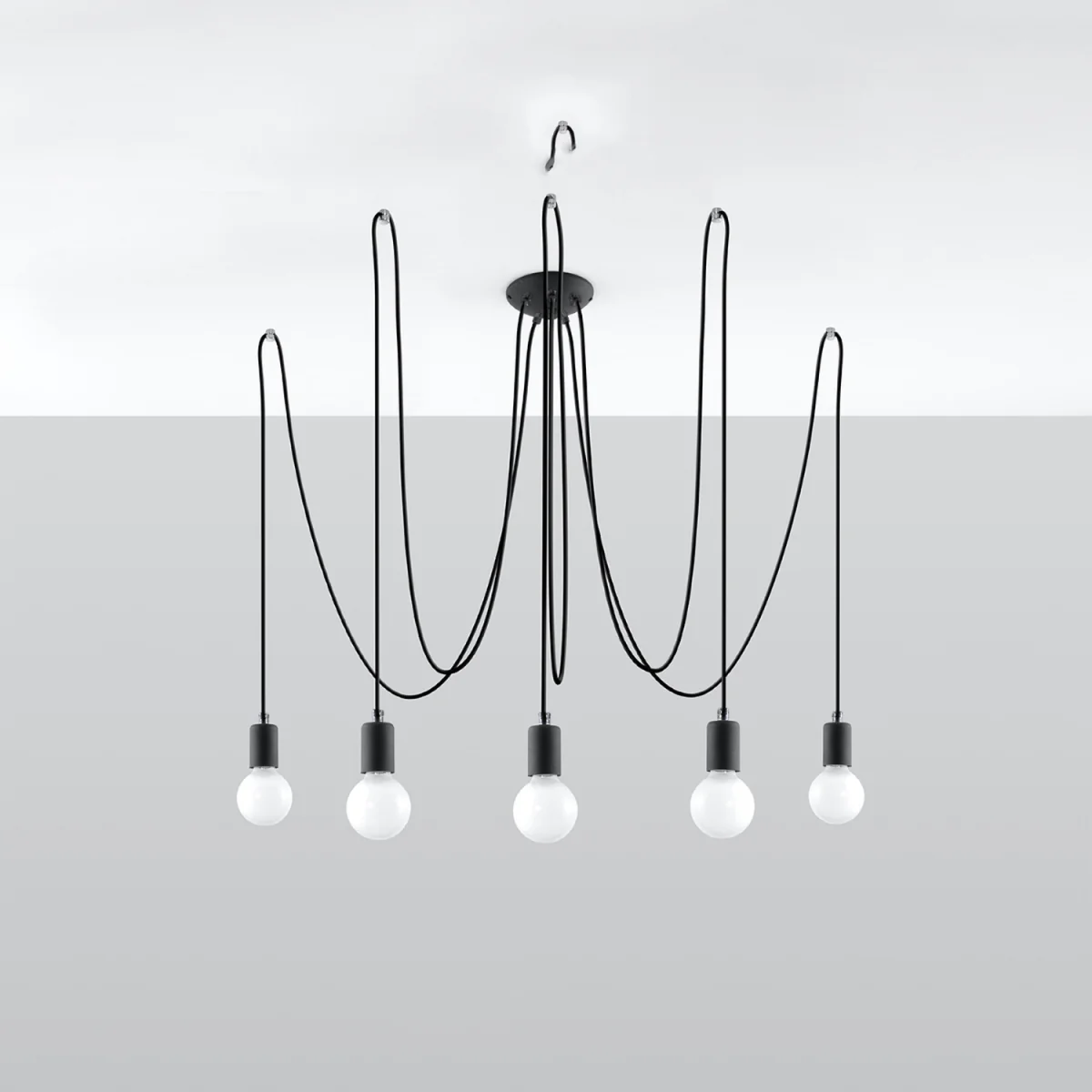 Chandelier EDISON 5 black - black – image 2