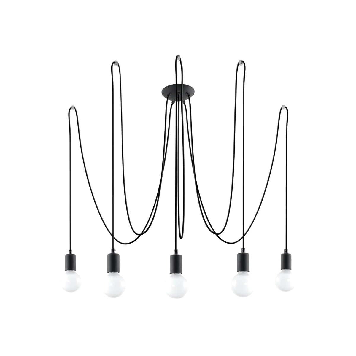 Chandelier EDISON 5 black - black – image 1