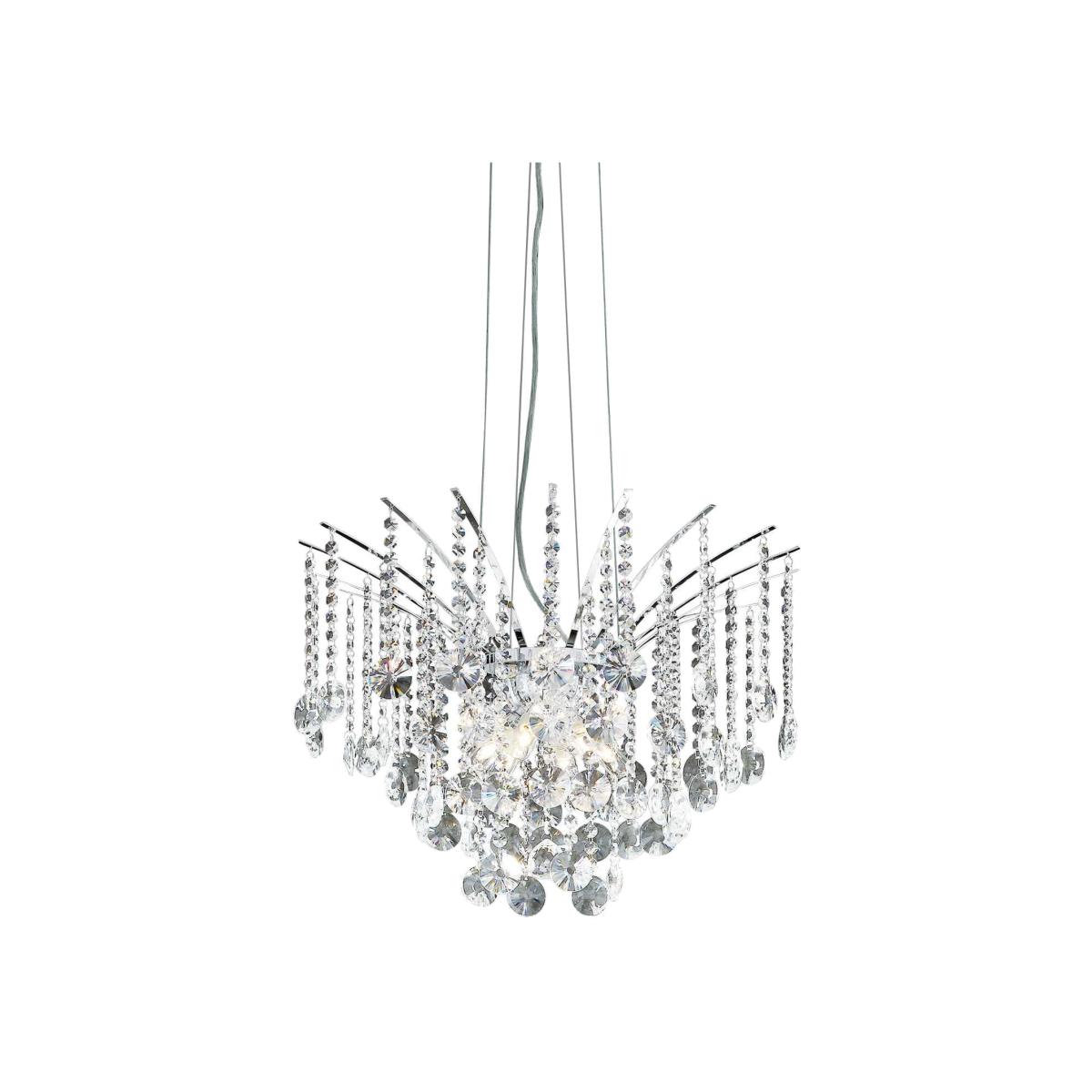Audi 6 Light Crystal Chandelier Chrome Finish, G9 - Chrome