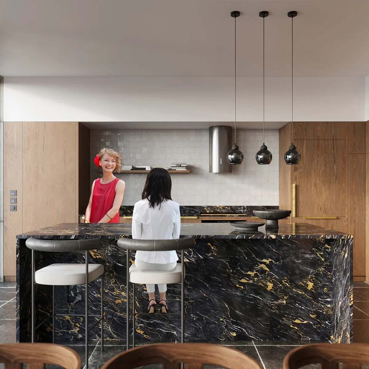 Chandelier ALINO 3 black - black – image 5