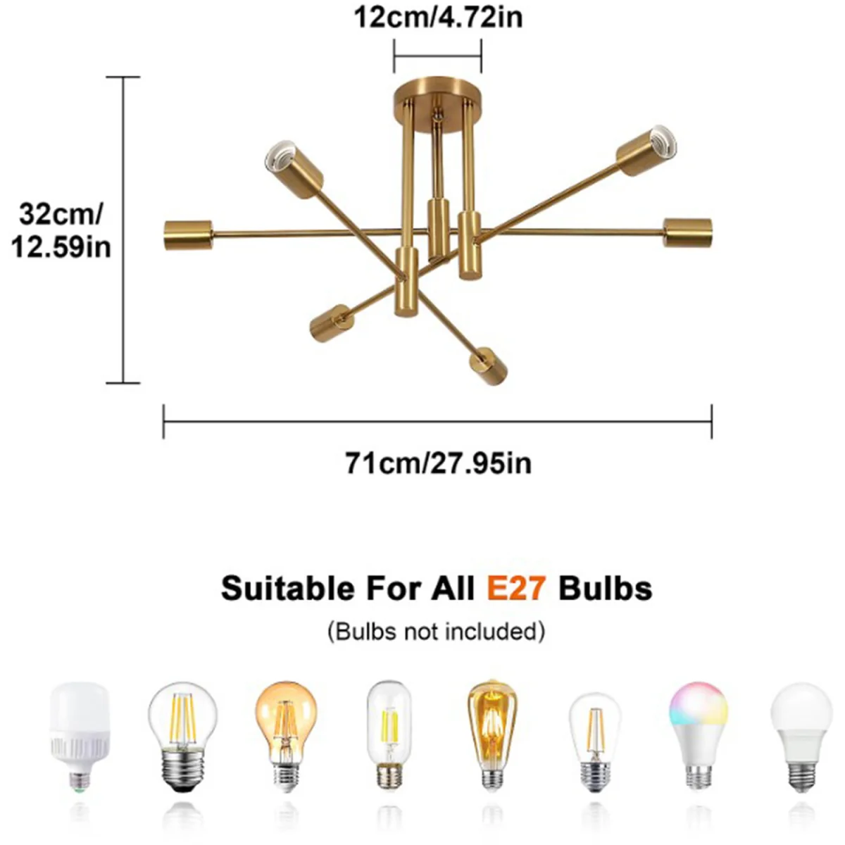 Gold Chandelier - Gold – image 2