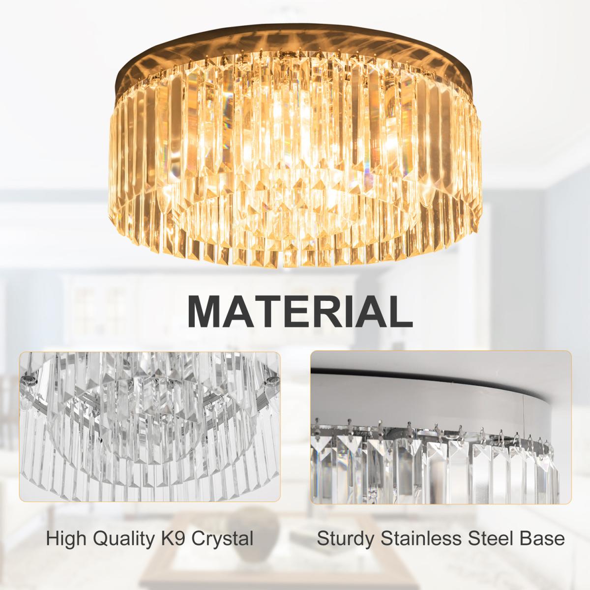 Crystal Ceiling Light Modern Chandelier - Silver – image 2